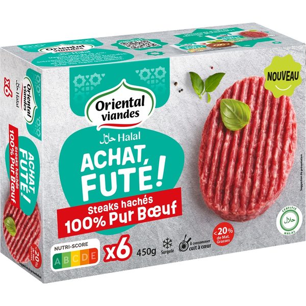 Steaks hachés halal 100 % pur bœuf Oriental Viandes