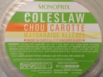 Coleslaw chou-carotte