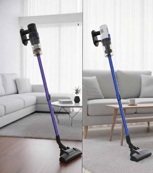 Aspirateur Balai Filaire 2 en 1 — noir / violet / blanc / bleu