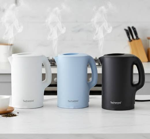 Bouilloire filaire 1L — blanc / bleu / noir