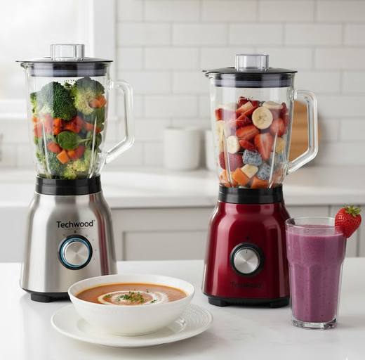 Blender inox bol en verre — inox