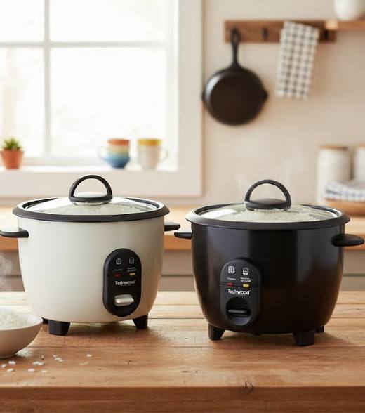 Cuiseur riz 2,5L — blanc / noir
