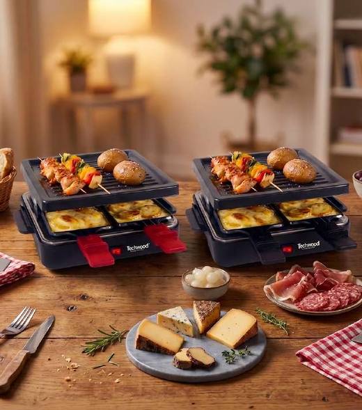 Raclette 4 Personnes — noir / rouge