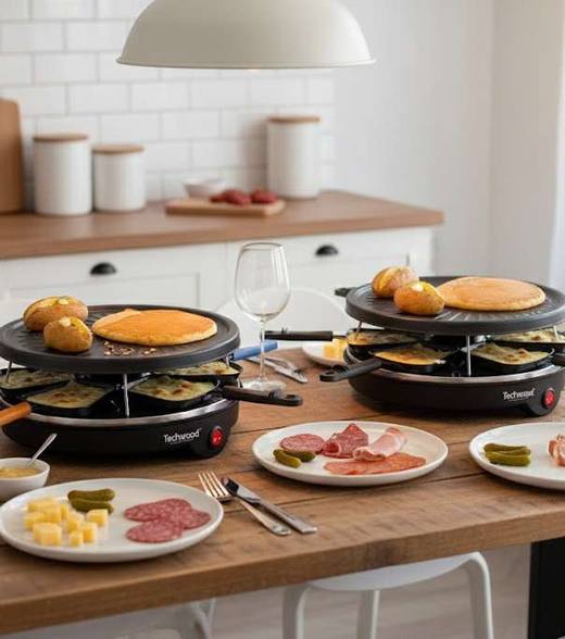 Raclette grill 6 personnes — noir