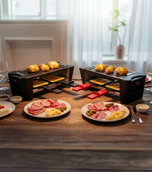 Raclette Grill Duo — noir / rouge