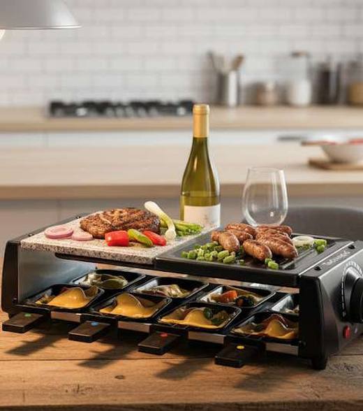 Raclette Grill et Pierre De Cuisson