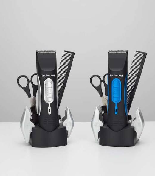 Tondeuse sans fil rechargeable — gris / bleu
